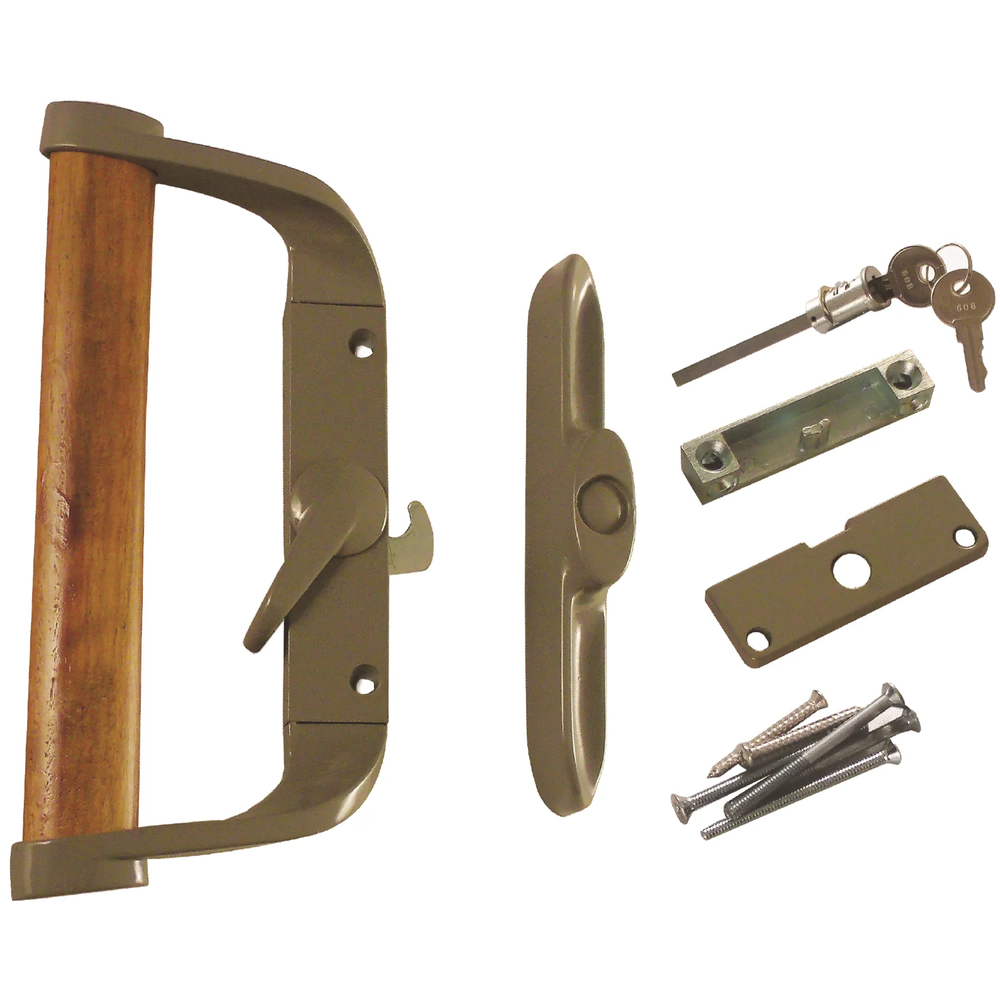 Surface Mount Sliding Patio Glass Door Handle Set, Keyed (DH-188-WK)