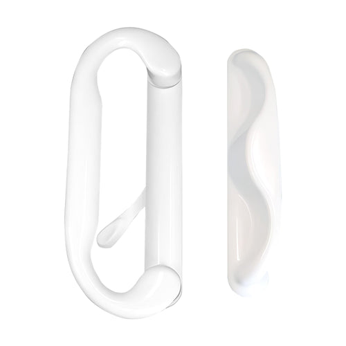 Sliding Patio Glass Door Non-Keyed Handle Set, White (DH-13-393)