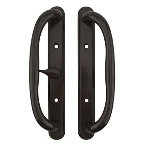 (DH-430-B) Truth Sliding Door Handle Set, Center Latch, No Key, 3-15/16″ Hole Space – Black