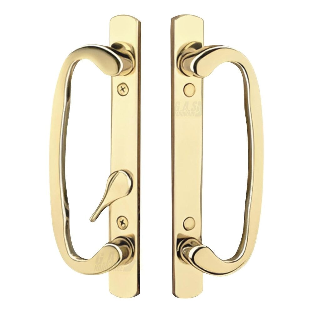 Sliding Patio Door Handle Set Sash Controls 2265 Offset (DH-211-OFFSET-GOLD)