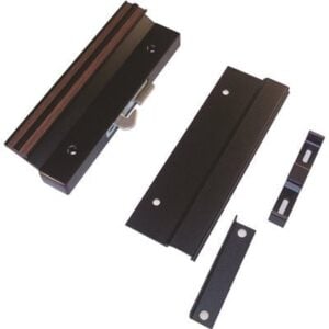 Sliding Glass Door Handle Set, 4-15/16″ Hole Spacing, Black (DH-152)