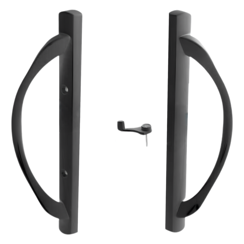 (DH-588-B) Amesbury Truth Handle Set, 3-15/16″ Hole Space – Black