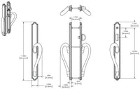 11-7/8″ Ashland Sliding Patio Glass Active Door Handle with 10-1/4″ Hole Spacing NON-Keyed (DH-347)