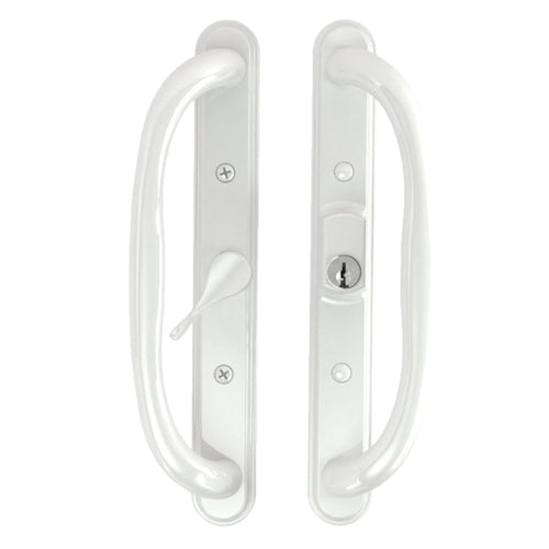 10″ Sliding Patio Handle Set w/ Keys, 3 15/16″ Hole Spacing, Fits 1-1/4″ to 2-1/4″ Door Thickness