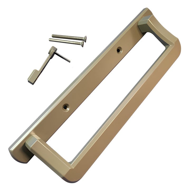 DH-530-BRONZE- PGT 10″ Venetian Bronze Sliding Door Handle Set 3-7/8″ Hole Spacing
