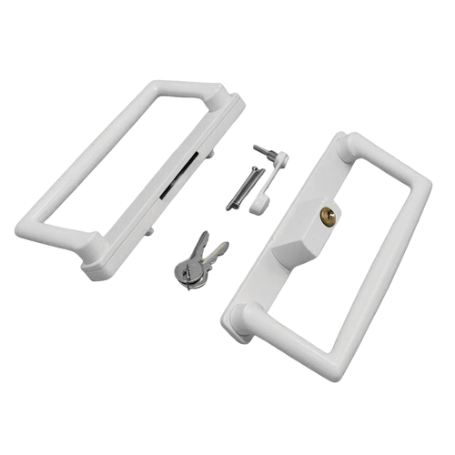 9″ CGI / PGT Keyed Sliding Door Handle, 4-15/16″ Hole Space (DH-660-WITH-KEY)