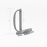 Sliding Patio Glass Door Handle with 4-7/8″ Hole Spacing