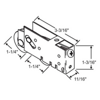 (DR-271-NYLON) NuAir Tandem Roller for Sliding Glass Doors – NYLON 1-1/4″ Wheel