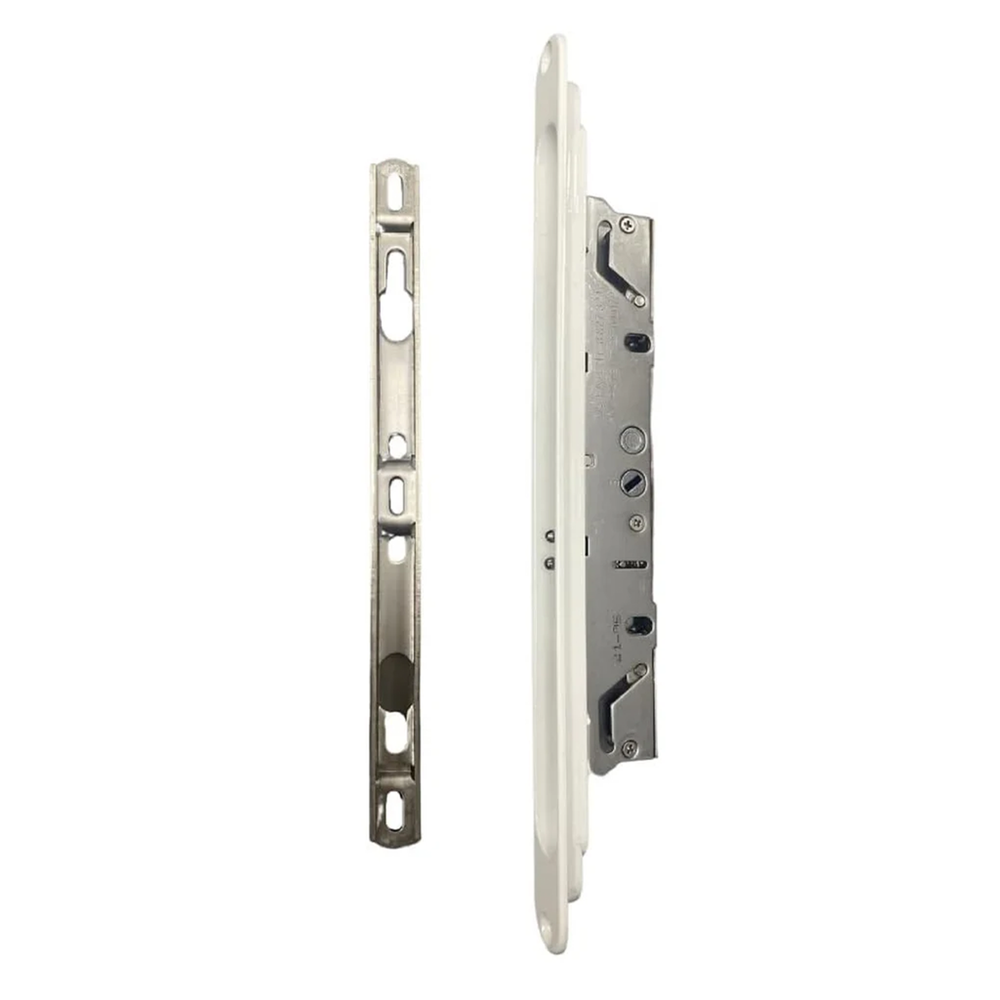 (DL-775-W) White Brixwell Multipoint Mortise Lock With Keeper and Screws - CENTER latch position