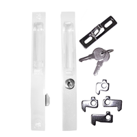 Flush Mount Single KEYED Lock Set for Sliding Doors, 6-5/8" Hole Space DL-501-WITH-KEY
