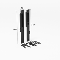 Flush Mount Single KEYED Lock Set for Sliding Doors, 6-5/8" Hole Space DL-501-WITH-KEY