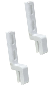 White Astragal Plastic Screen Door Replacement Keeper (Set of 2)