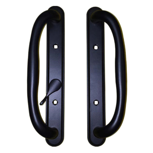 (DH-341-BL) Truth Sliding Door Handle Set, Offset Latch, No Key, 3-15/16″ Hole Space – Black