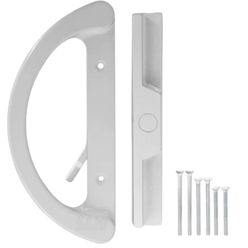 (DH-212-W) D-Grip with Lever Handle for Sliding Doors, 3-15/16″ Hole Space – White
