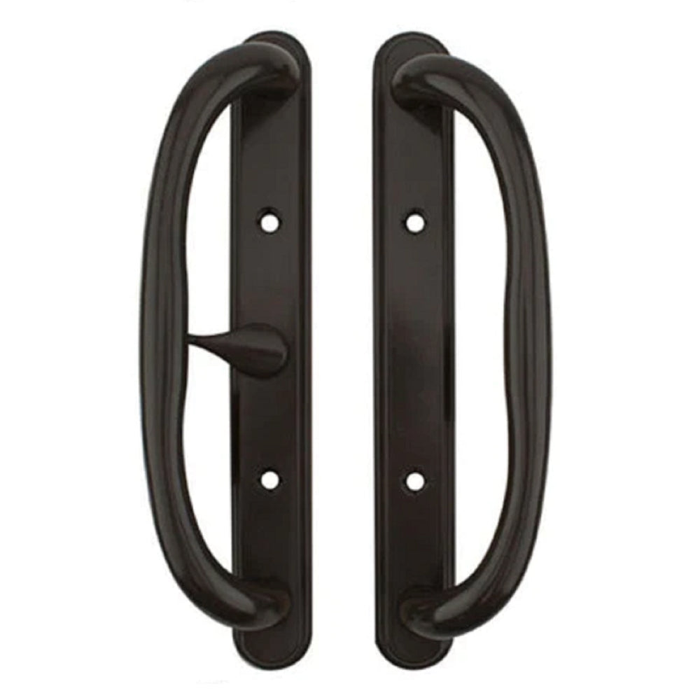 (DH-430-B) Truth Sliding Door Handle Set, Center Latch, No Key, 3-15/16″ Hole Space – Black