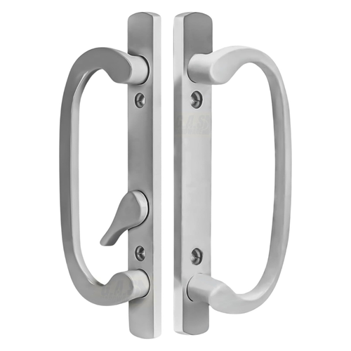 Sliding Patio Door Handle Set, Sash Controls 2265 Offset, Brushed Chrome (DH-211-OFFSET-CHROME)