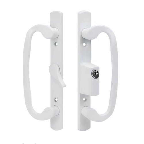 8.5″ Sliding Door CENTER Keyed Handle Set – Sash Controls 2265 – 3-15/16″ Screw Hole -DH-211-CENTER-WITH-KEY