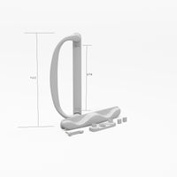 Sliding Patio Glass Door Handle with 4-7/8″ Hole Spacing