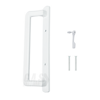 DH-530-WHITE PGT 10″ White Sliding Door Handle Set, 3-7/8″ Hole Spacing