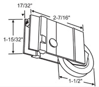 (DR-100-NYLON) Wallace Roller for Sliding Doors with NYLON Wheels