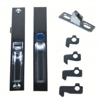 (DL-501) Flush Mount Single Lock Set for Sliding Doors, 6-5/8" Hole Space