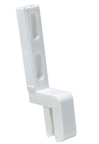 White Astragal Plastic Screen Door Replacement Keeper (Set of 2)