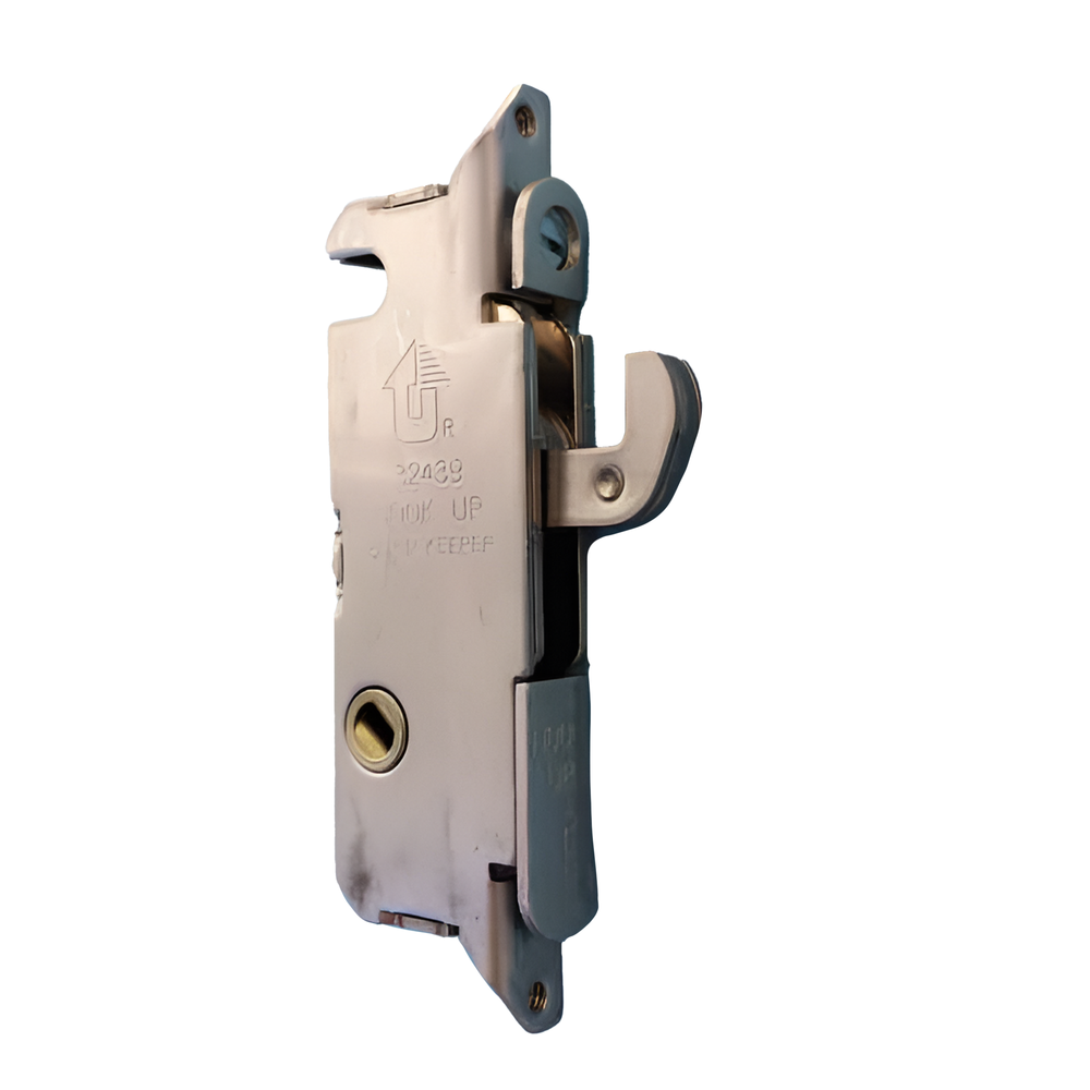 3-11/16" Stainless Steel Sliding Patio Glass Door Mortise Lock 45-Degree ROUND Extended Reach (16-397ss)